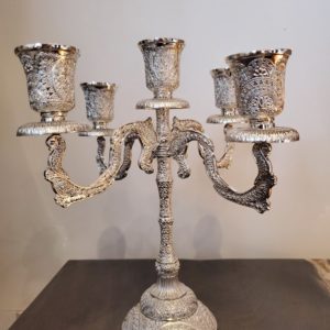 Silver Candelabra 5 Branch - Filigree Style