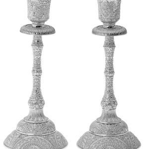 Pair of Candlesticks with Detailed Filigree Design