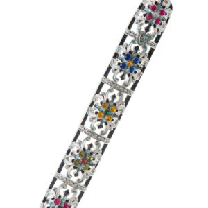 Jeweled Stones Mezuzah - Colorful