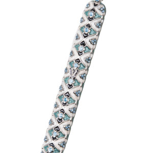 Jeweled Stones Mezuzah - Lime