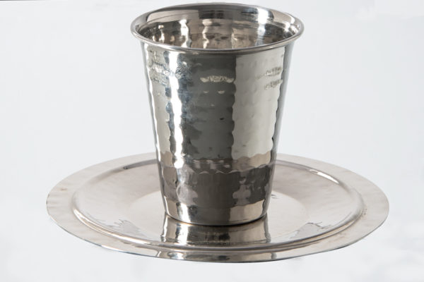 Stainless Steel Hammered Kiddush Cup