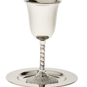 Beautiful Kiddush Cup with tray