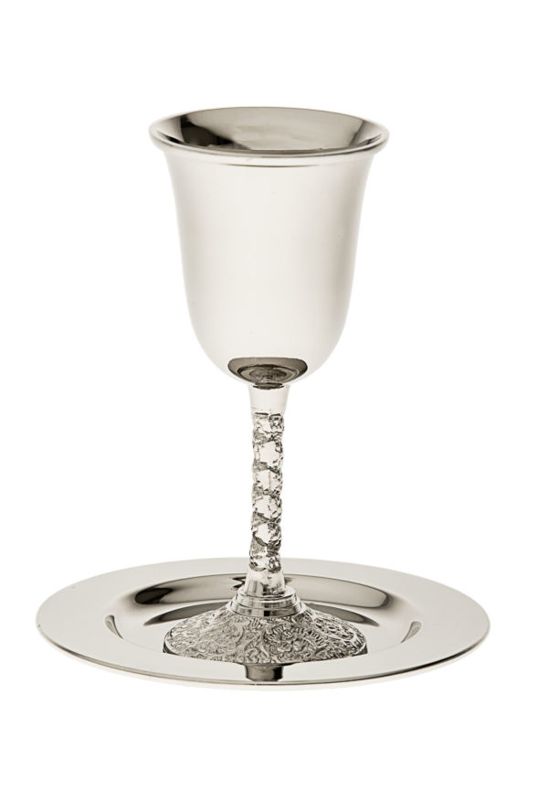 Beautiful Kiddush Cup with tray