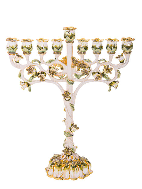 Jeweled Menorah Multi color Chabad Jewish Center of Oakland